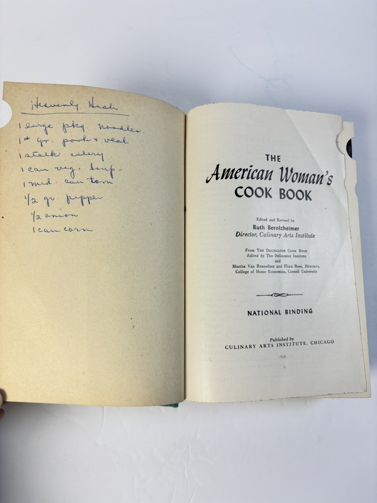 Vtg 1948 The American Woman’s Cook Book By Ruth Berolzheimer -Thumb Indexed