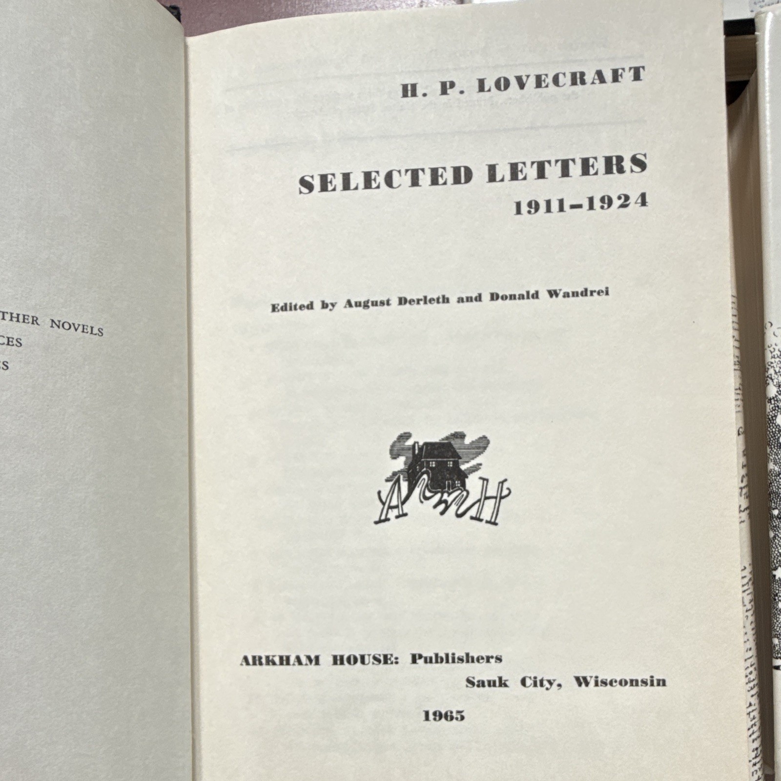 H. P. Lovecraft Selected Letters Hardcover 1st edition 1,2,4&5, 3 2nd edition
