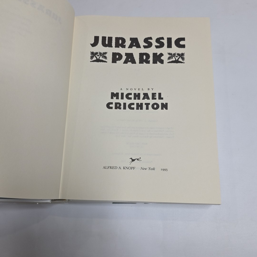 Michael Crichton JURASSIC PARK Signed Gift Edition 1st Printing Knopf