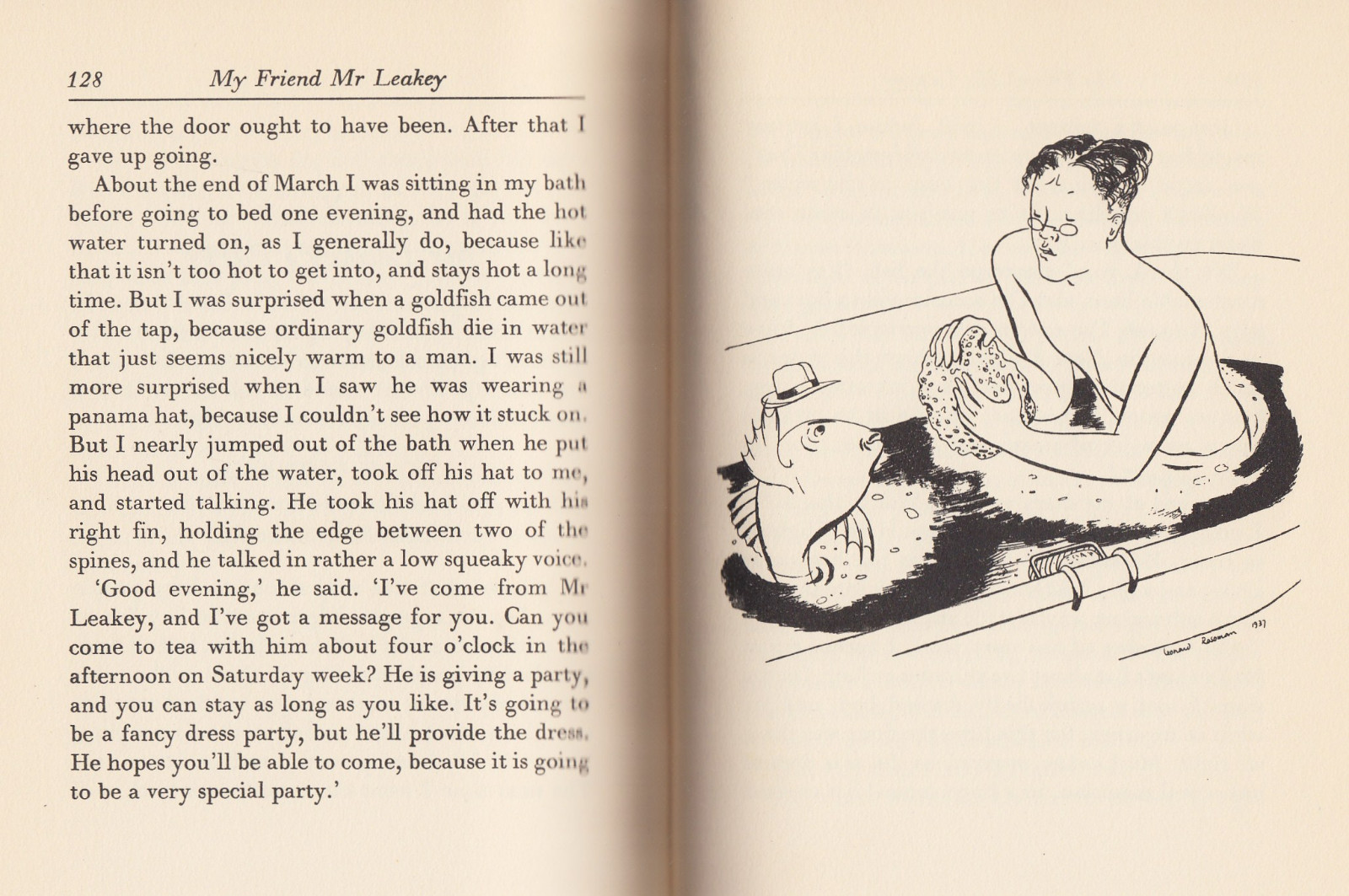 MY FRIEND MR LEAKEY (1938) JBS HALDANE, LH ROSOMAN ILLUS. 1ST HARPER EDITION