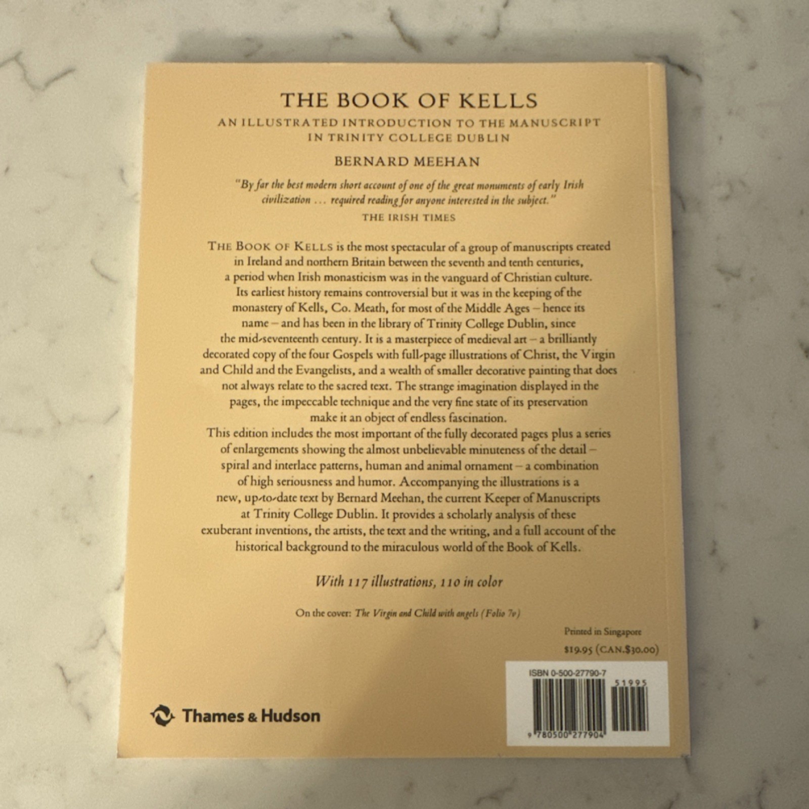 Thames & Hudson Book of Kells Illustrated Softcover by Bernard Meehan