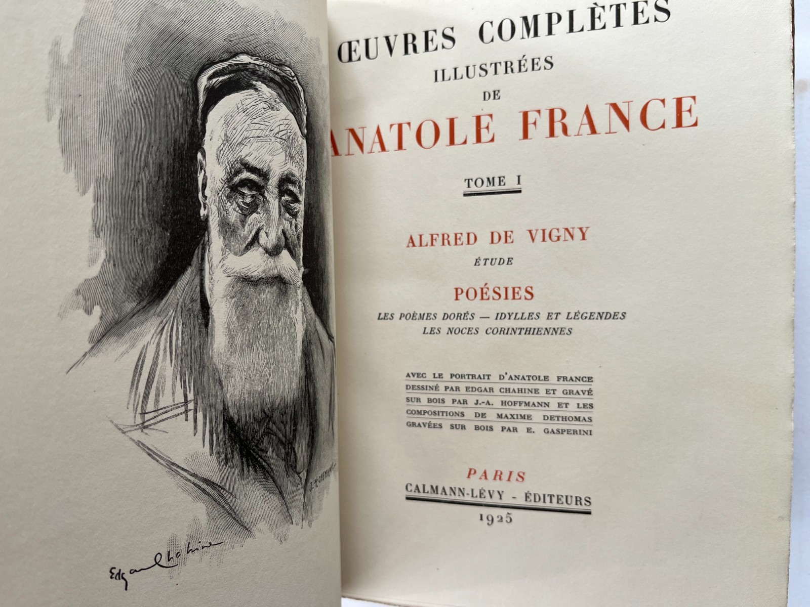 ANATOLE FRANCE ~ Oeuvres illustrated 1925-26 Paris volumes 1-6 leather book set