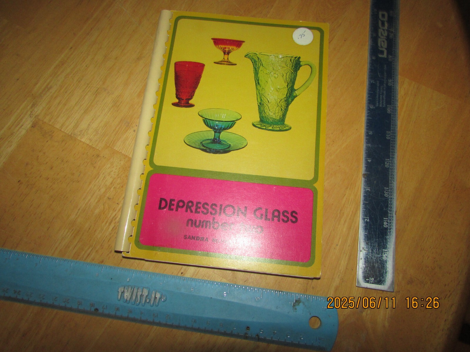 Depression Glass Number Two by Sandra McPhee Stout – 1971 Spiral Paperback