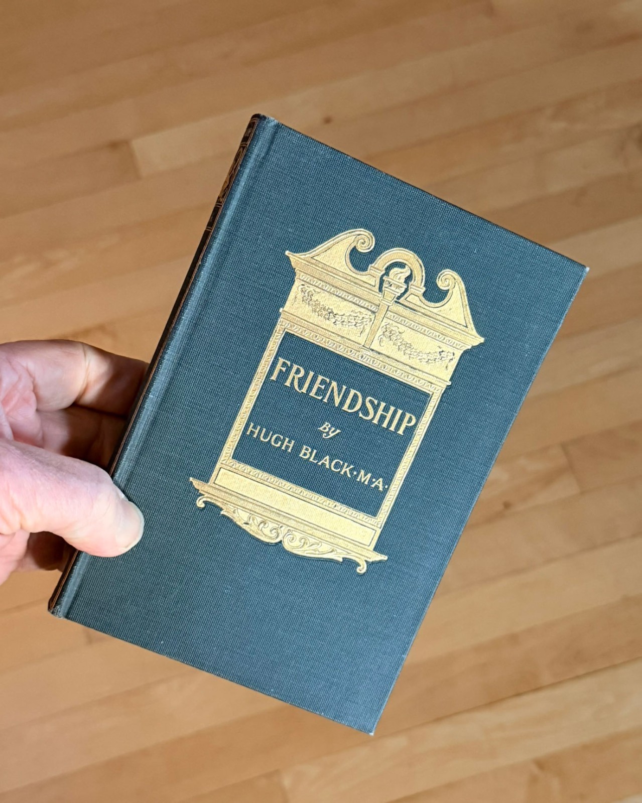 Friendship by Hugh Black 1898 HB Gold on Cover & Spine Inspiration Vintage Mint