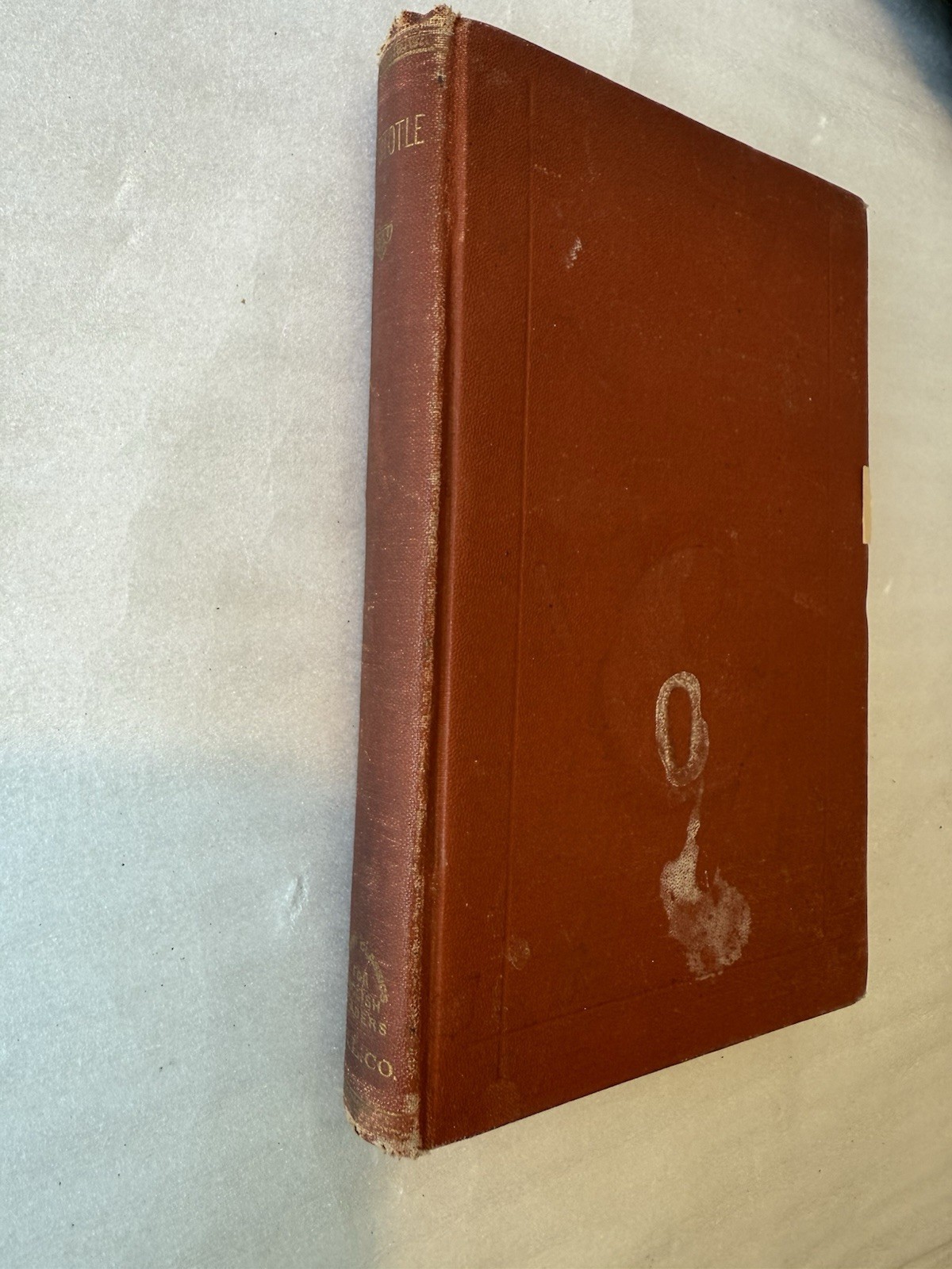 Antique 1890 Aristotle Book – Ancient Classics Rev. W. Lucas Collins Signed