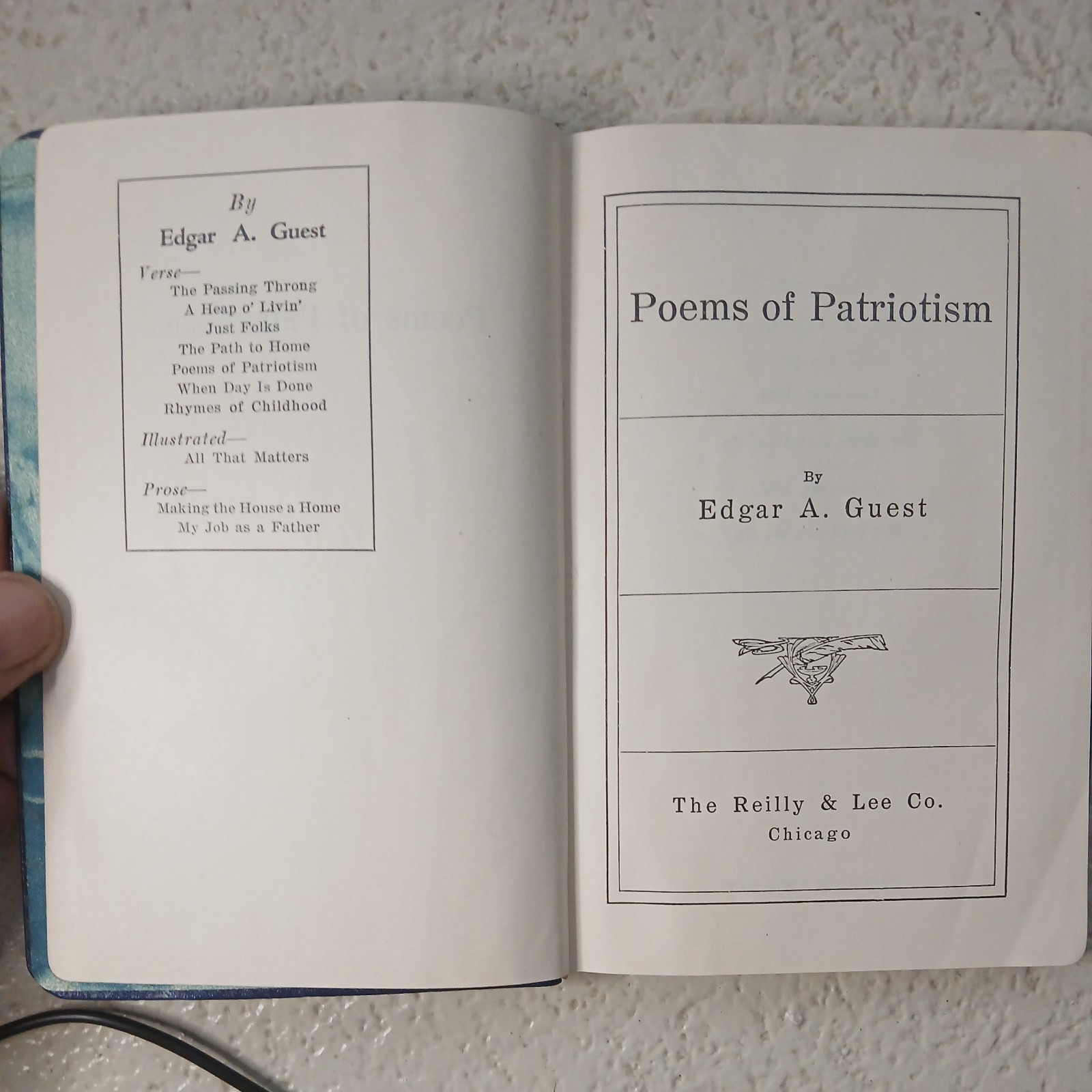 POEMS OF PATRIOTISM by Edgar A. Guest – 1922 luxury edition. Flawless in box.