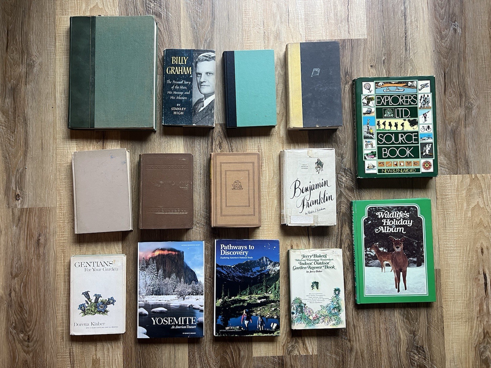 Lot of 14 Vintage Antique Books Hardcovers Random Mix Shelf Decor Home Decor