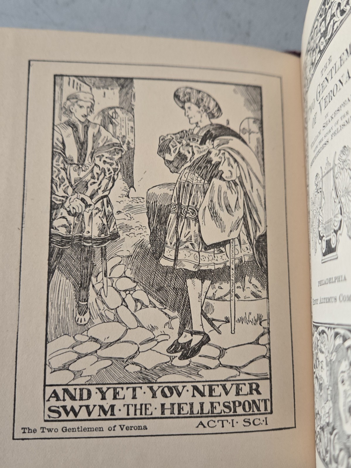 Two Gentlemen Of Verona Shakespeare Henry Altemus Company 5.5″x4″ 1903-1920
