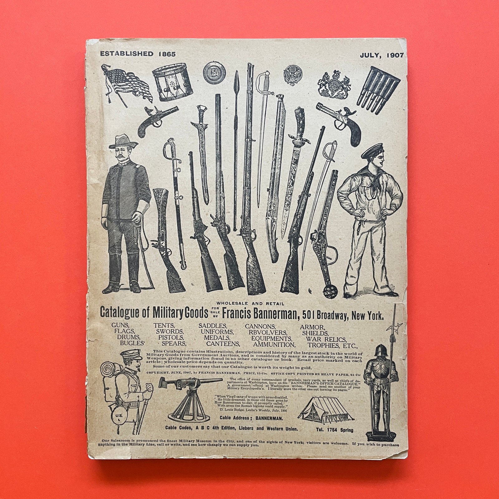 Original 1907 Bannerman Catalogue Of Military Goods • Guns • Uniforms • Weapons