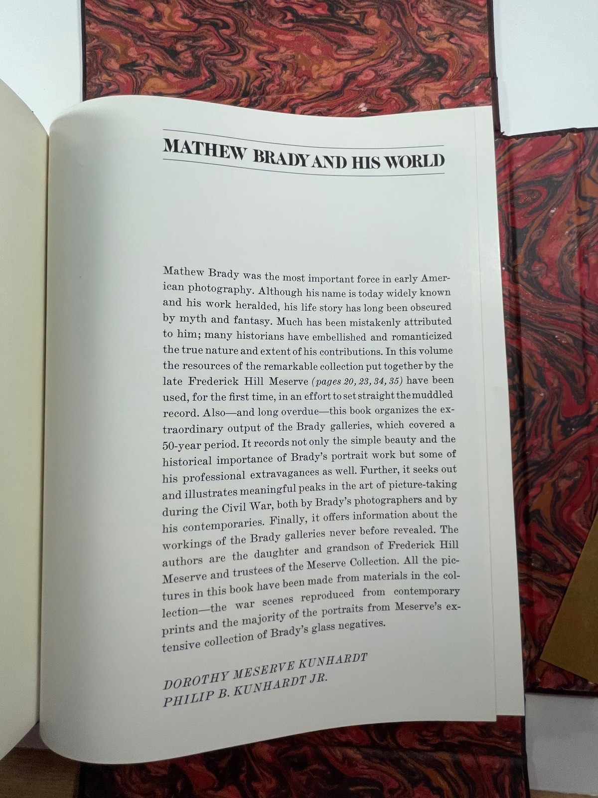 MATHEW BRADY AND HIS WORLD MERSERVE COLLECTION HB LIMITED EDITION 91/1000