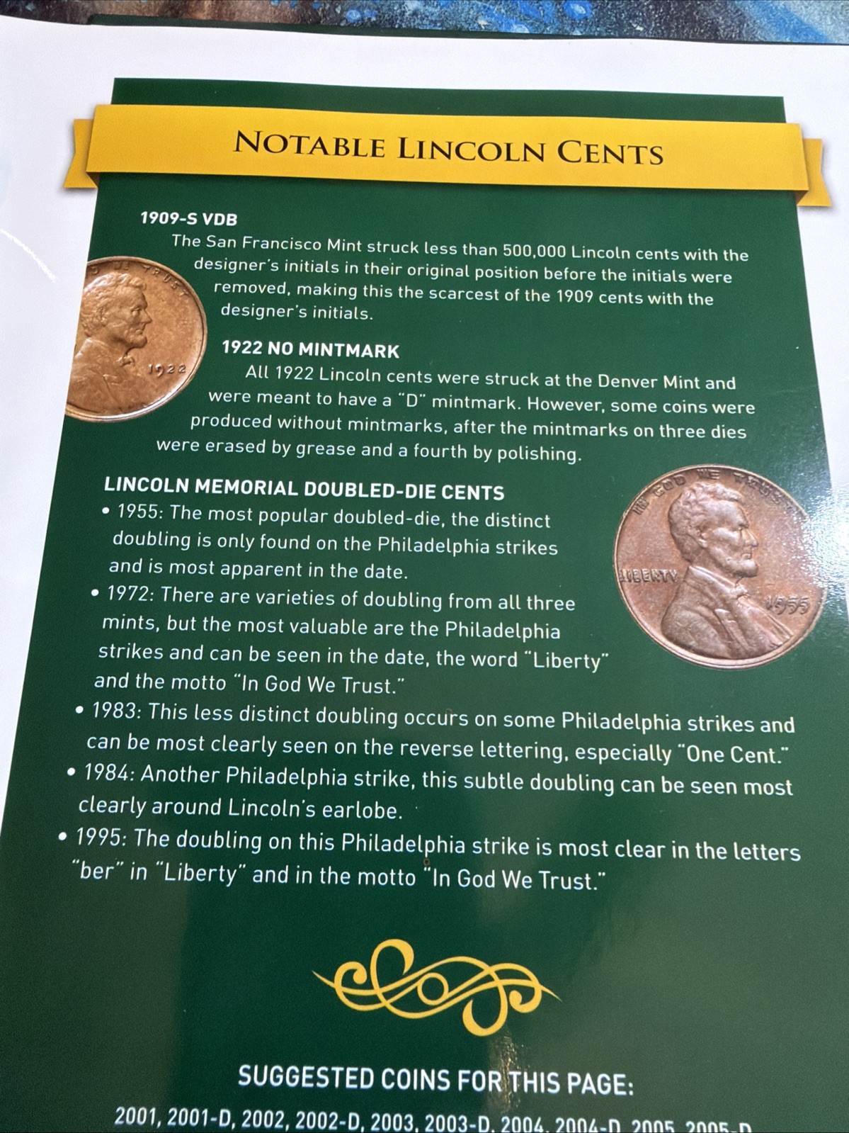WARMAN’S PREMIUM LINCOLN CENT ALBUM – Hardcover *Excellent Condition*