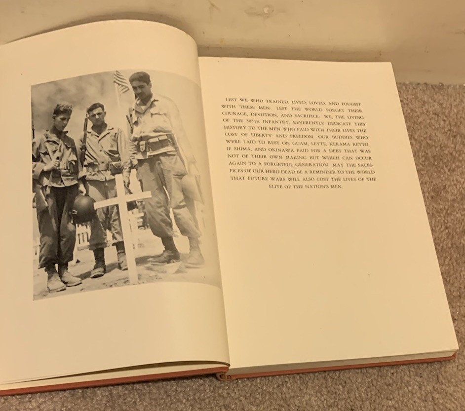 SECOND TO NONE THE STORY OF THE 305th INFANTRY VINTAGE 1949 MILITARY WAR BOOK