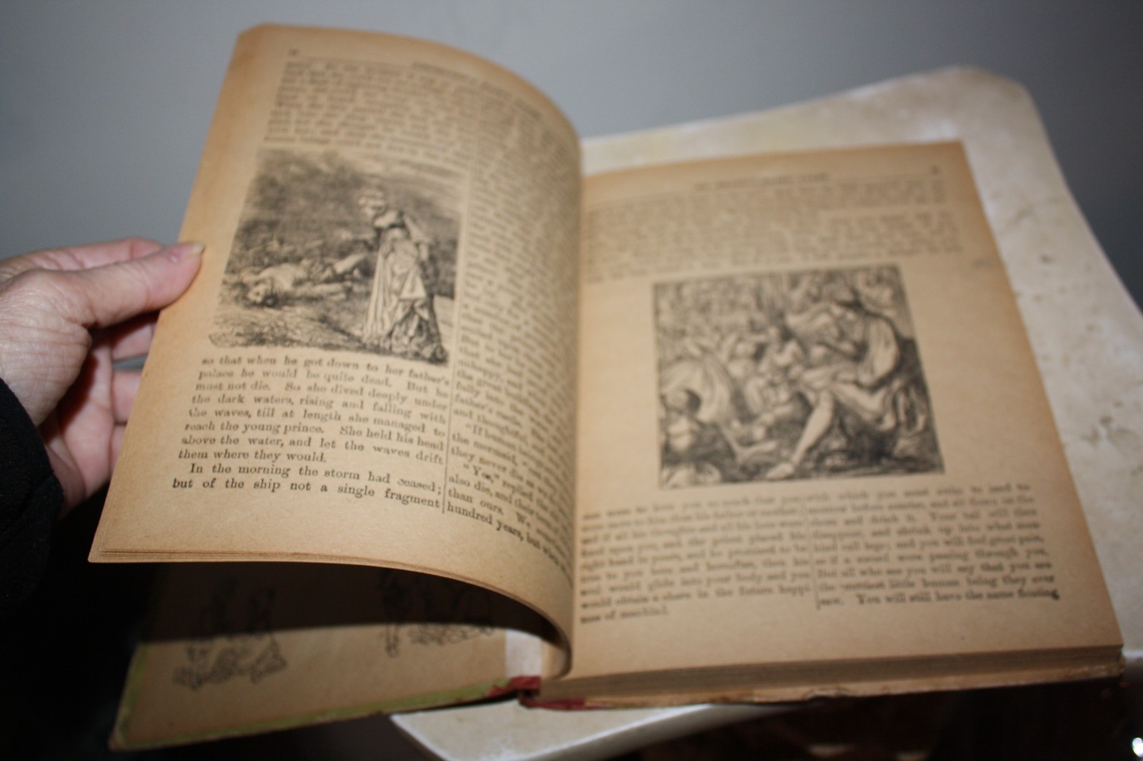 Early Rare Antique Andersen Fairy Tales By Hans Christian Andersen Gold Mermaid