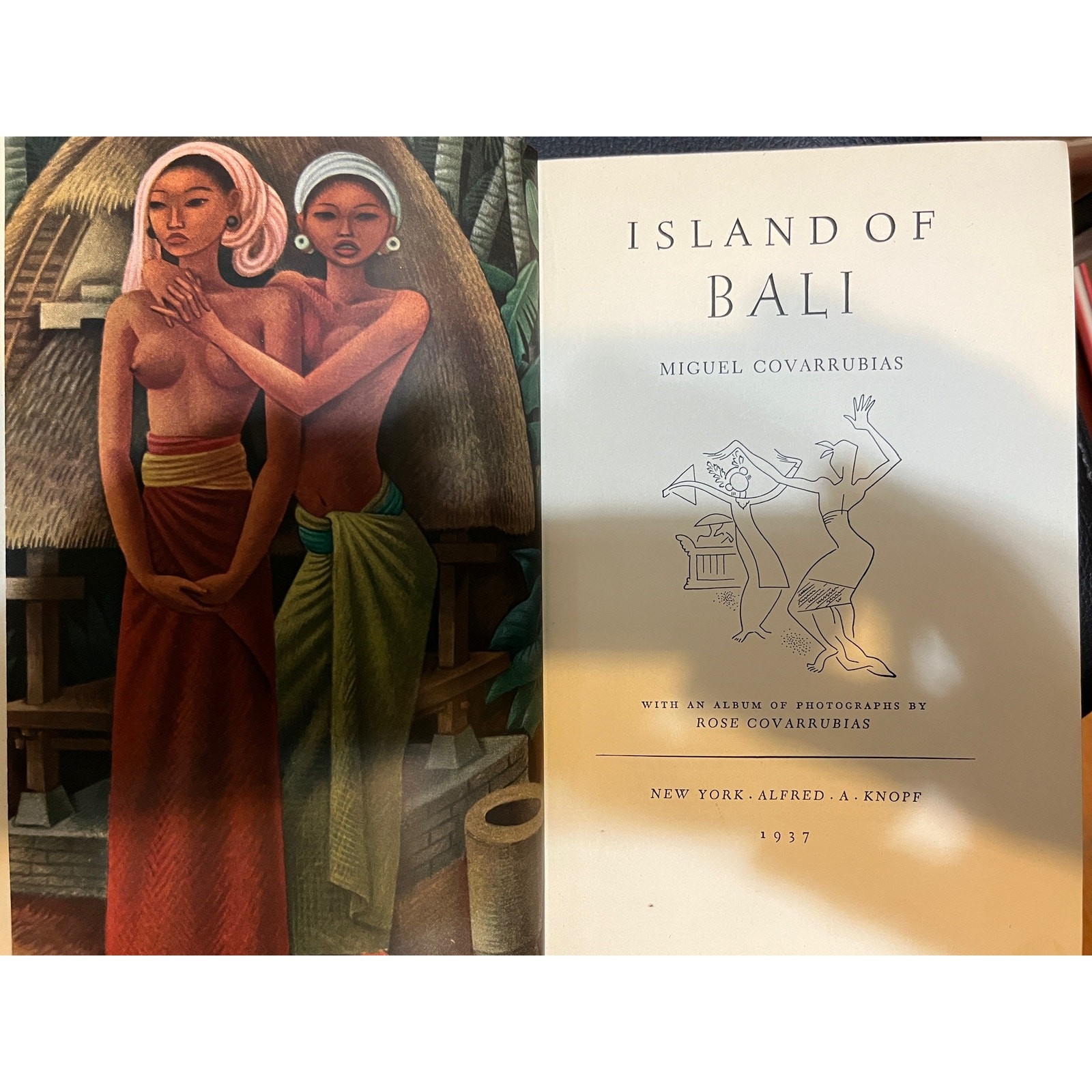 Island of Bali Miguel Covarrubias 1st Edition 1937 Alfred A. Knopf Illustrated