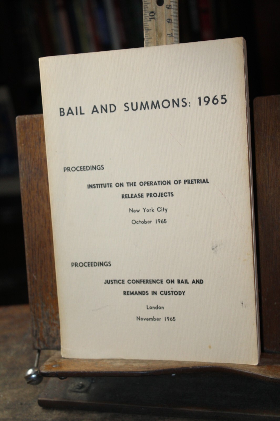 1965 Bail and Summons New York City and London Paperback