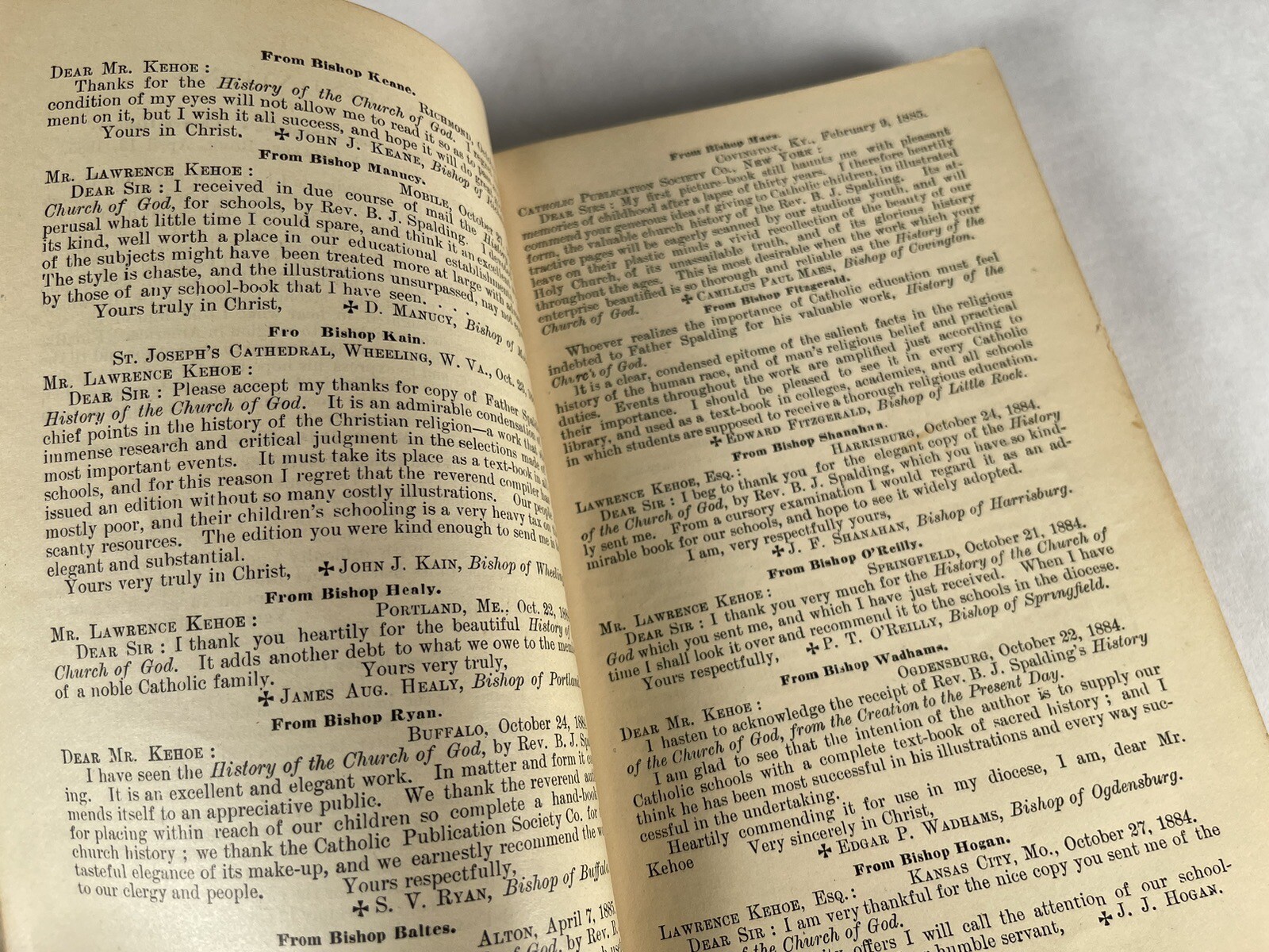 The History of the Church of God 1886 Bible History Hardcover Book Spalding