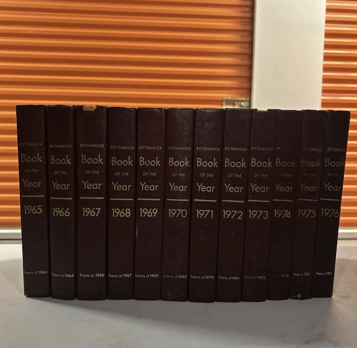 Lot of 14 Encyclopedia Britannica Book of the Year 1963-1969, 1972-1978, 1980