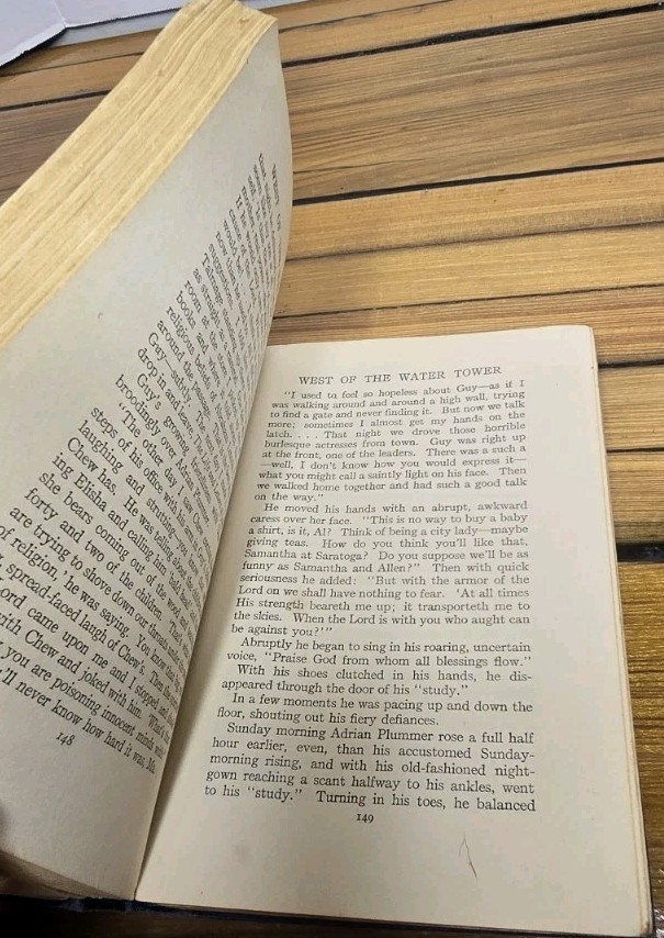 1923 WEST OF THE WATER TOWER Homer Croy First Edition Harper & Bros Hardcover
