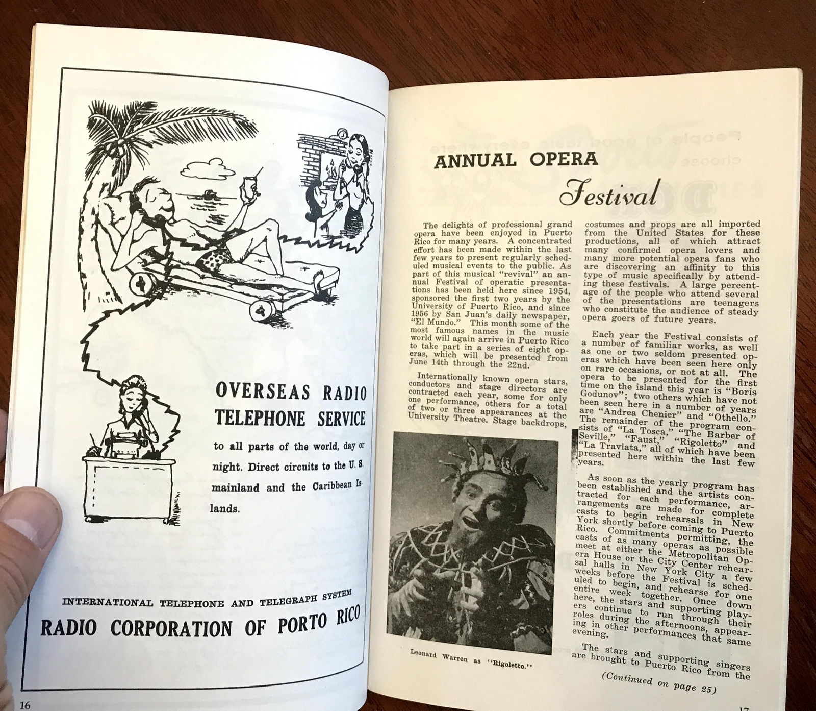 Que Pasa in Puerto Rico June 1957 Illustrated Tourist Periodical w/pictorial map