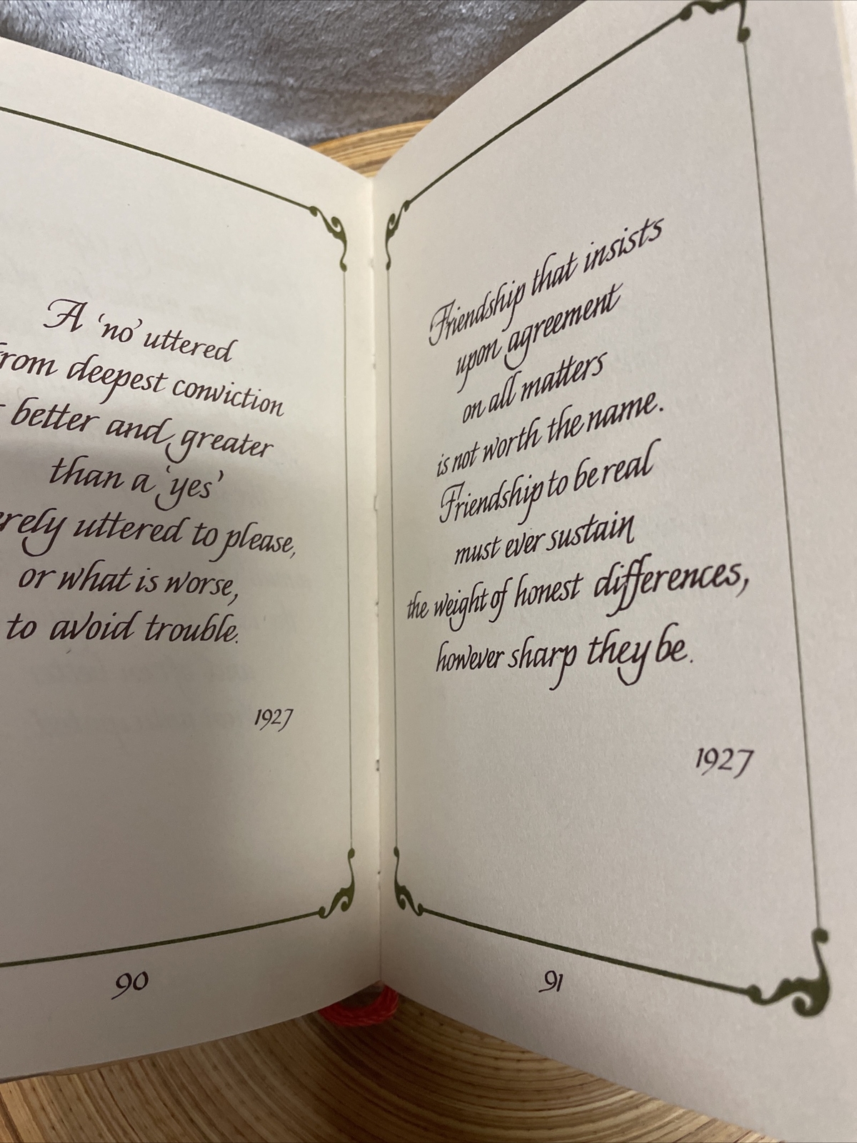 Quotes Of Gandhi. 1995, New Delhi. 224 Pages. Khadi cloth