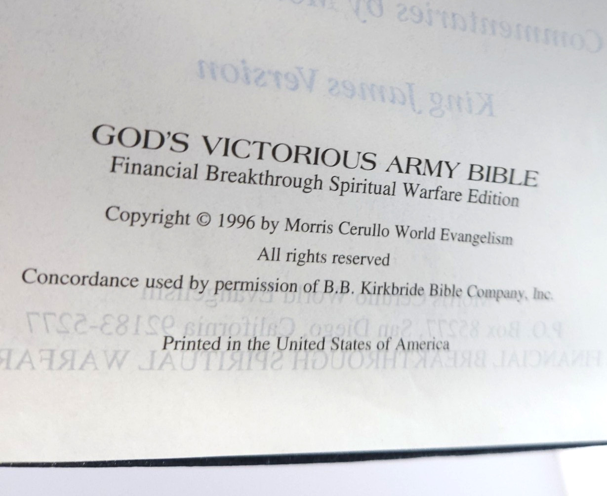 Morris Cerullo God’s Victorious Army Bible Spiritual Warfare KJV Very Good