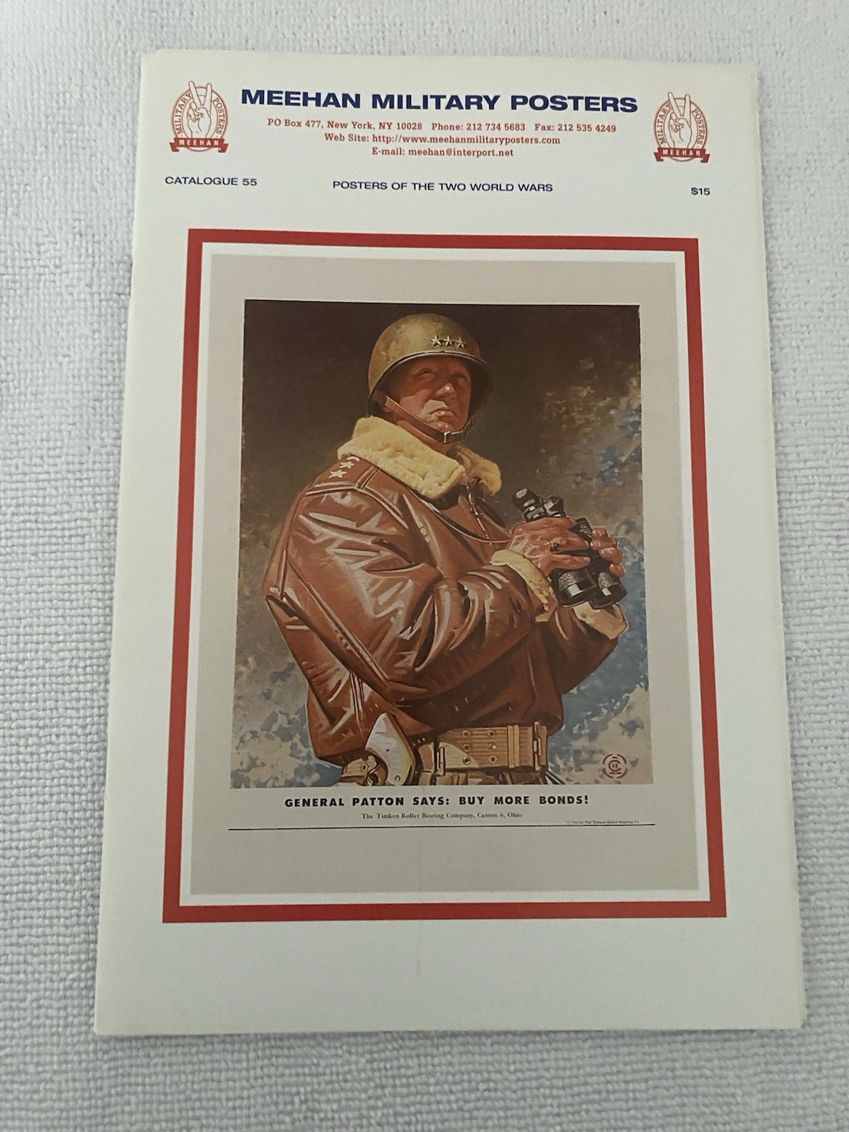 Lot of 8 MEEHAN MILITARY POSTERS OF THE TWO WORLD WARS Catalogs