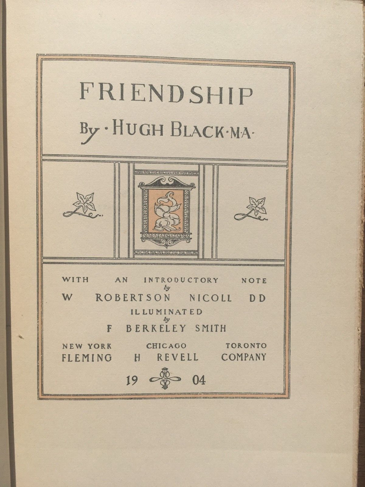 1904 Antique CHRISTIAN FRIENDSHIP Book CHOICE OF FRIENDS How to Build THE REWARD