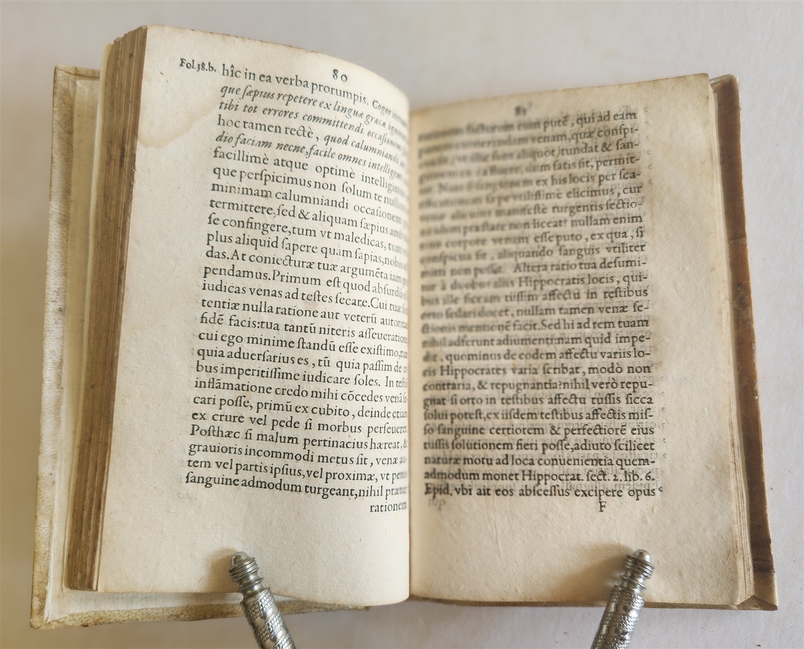 1579 MEDICAL BLOODLETTING TREATISE by Georgii Caspii ANTIQUE rare
