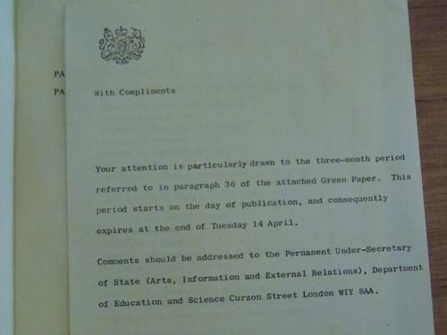 UK Export Controls Lot – PATRIMONY MANUSCRIPTS & ARCHIVES POLICY – 1966-67