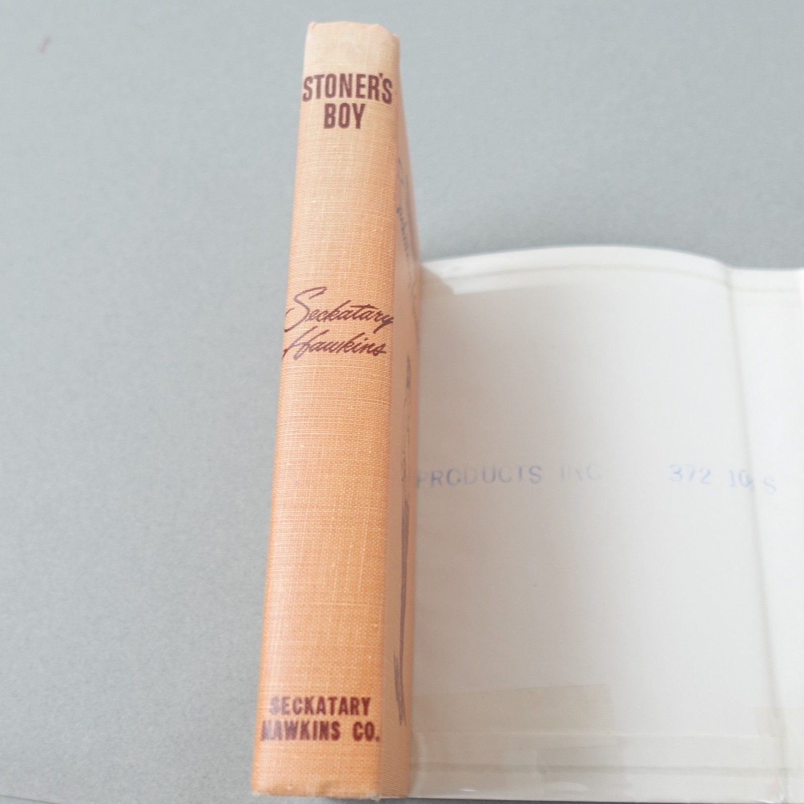 Stoner’s Boy by Seckatary Hawkins Hardcover 1948 Juvenile Fiction Mystery Boys