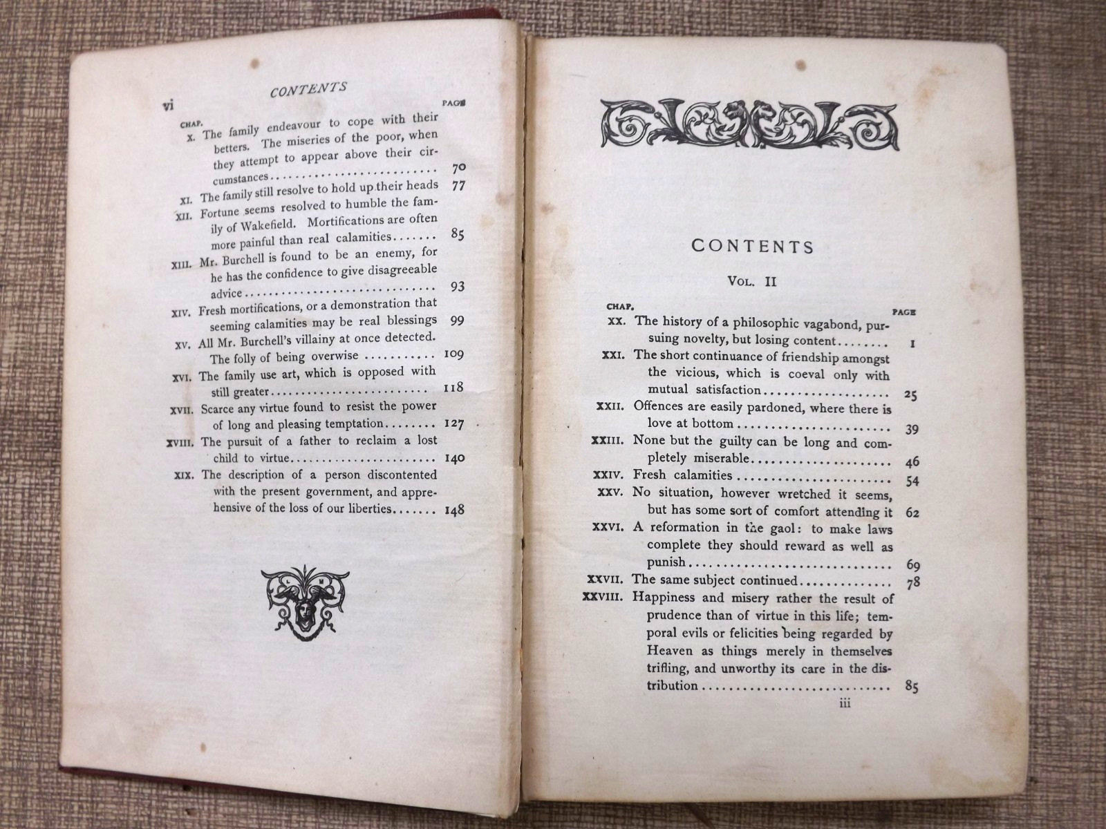 VINTAGE 1902 THE VICAR OF WAKEFIELD GOLDSMITH HB 158 Pages 6.5″ x 4.5″