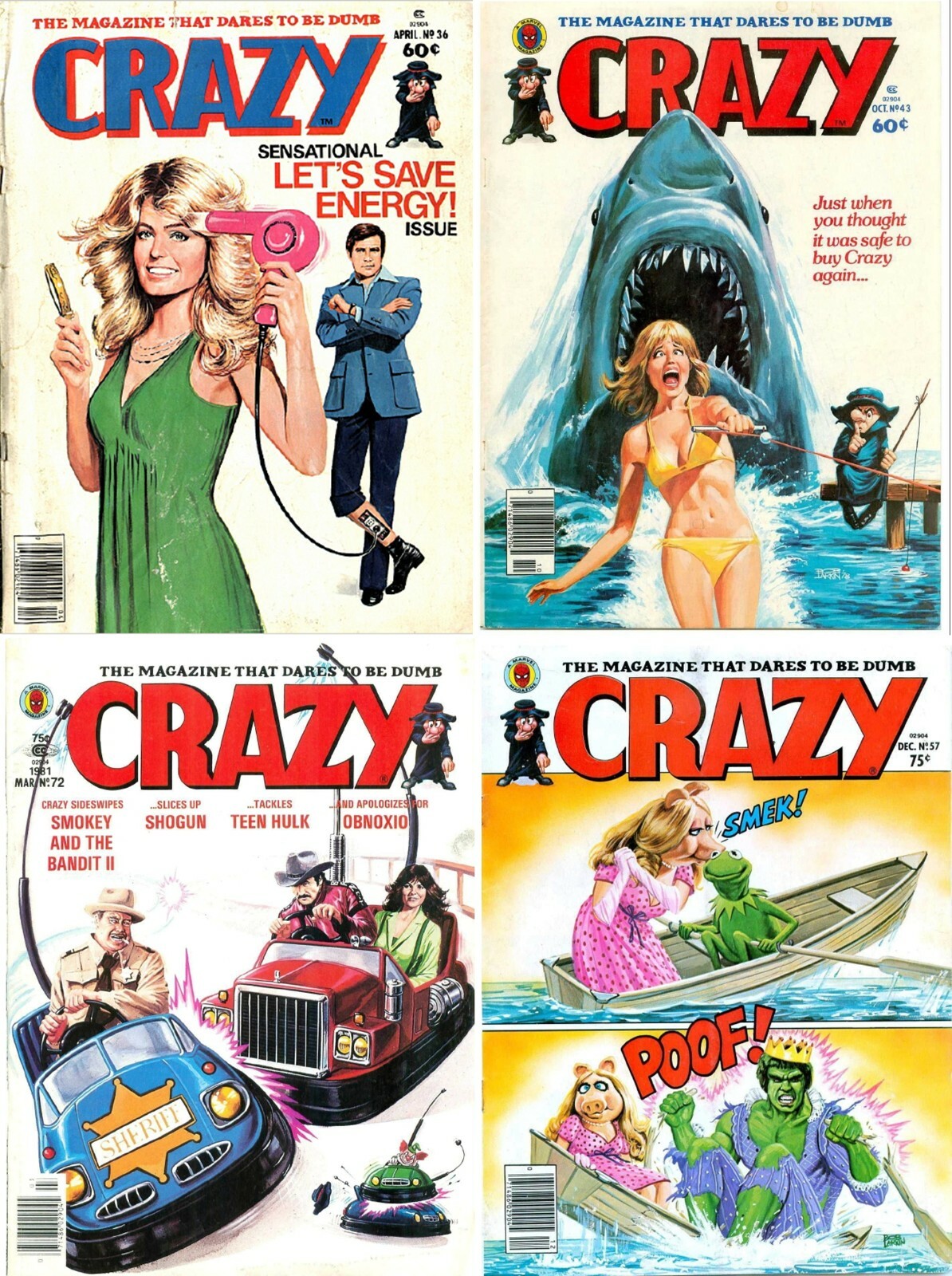 105 Old Issues of Crazy – Illustrated Satire Humor Funny Comics Magazines on DVD