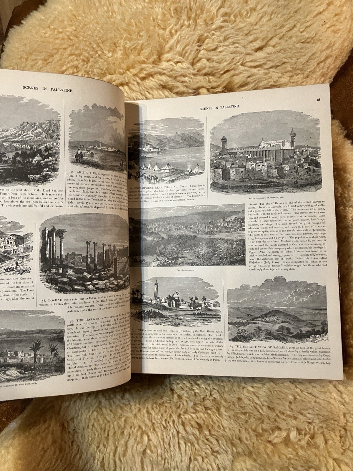 1875 Antique Embossed Leather Holy Bible Victorian 19th Century Illustrated