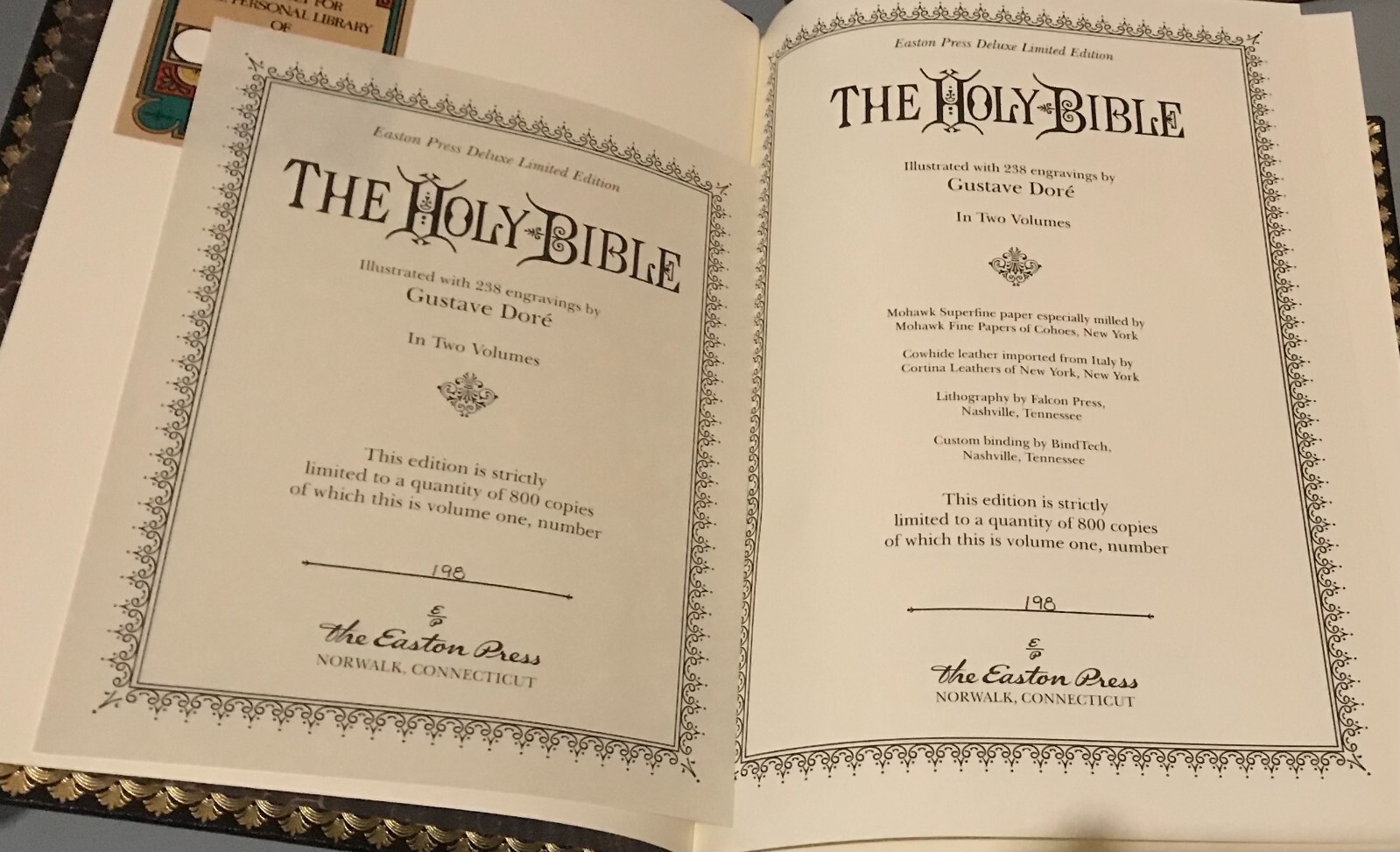 Easton Press Dore’s THE HOLY BIBLE Gustave Doré illustrations -Deluxe Limited Ed