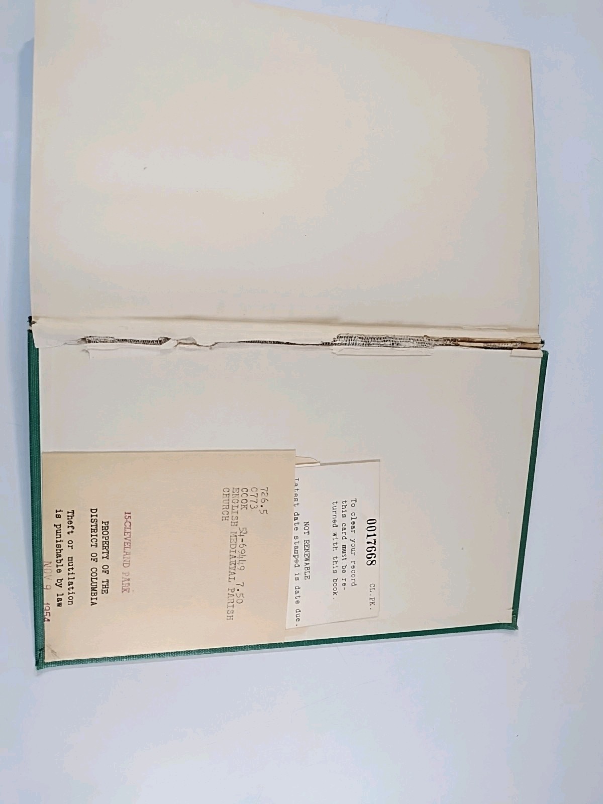 The ENGLISH MEDIAEVAL PARISH CHURCH by G H Cook 1954 1st Edition Vintage HC Book