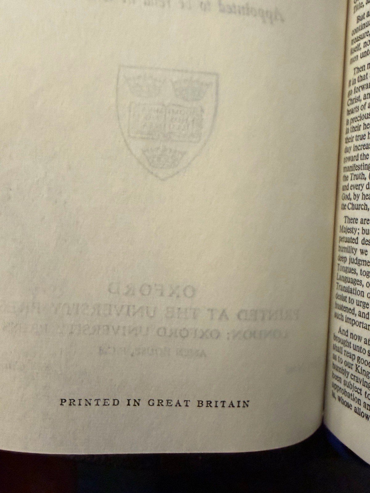 Oxford Text Bible with Revised Church Hymnary, Original Slip case, VG