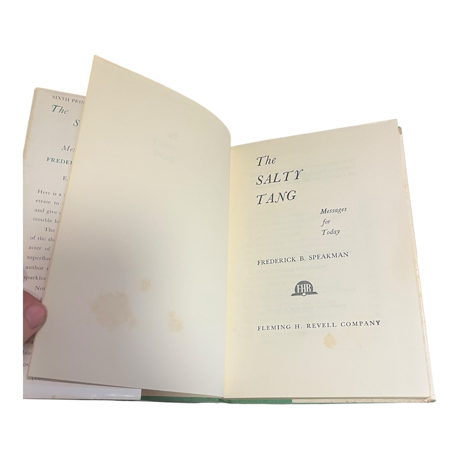 The Salty Tang by Frederick B. Speakman 1954 Vintage Hardcover Christian Book