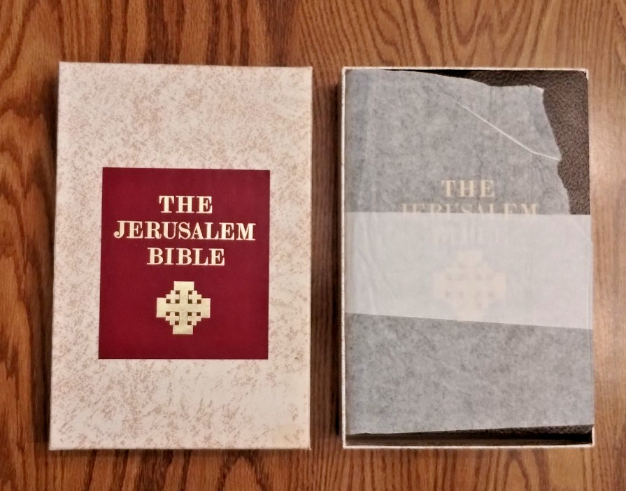 The Jerusalem Bible 1966 Doubleday Alexander Jones Brown Softcover Faux Leather