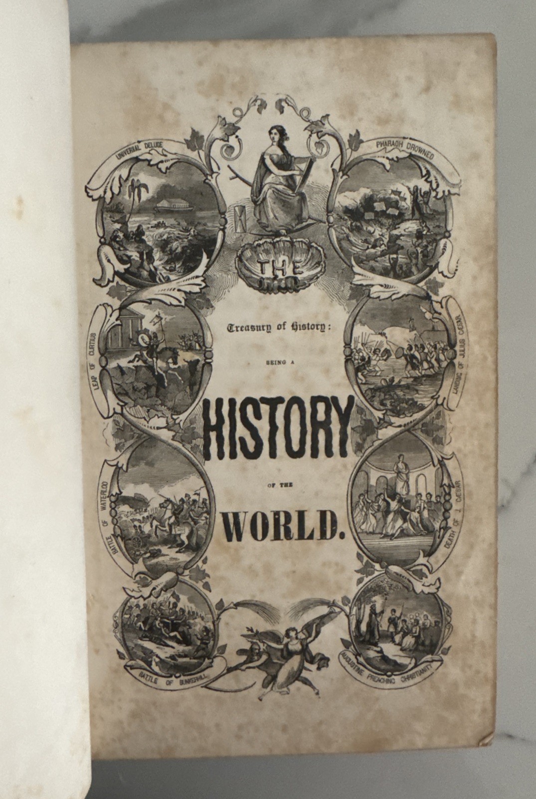 The Treasury of History, Vol. I by Samuel Maunder (Harper, Leather Bound, 1850)