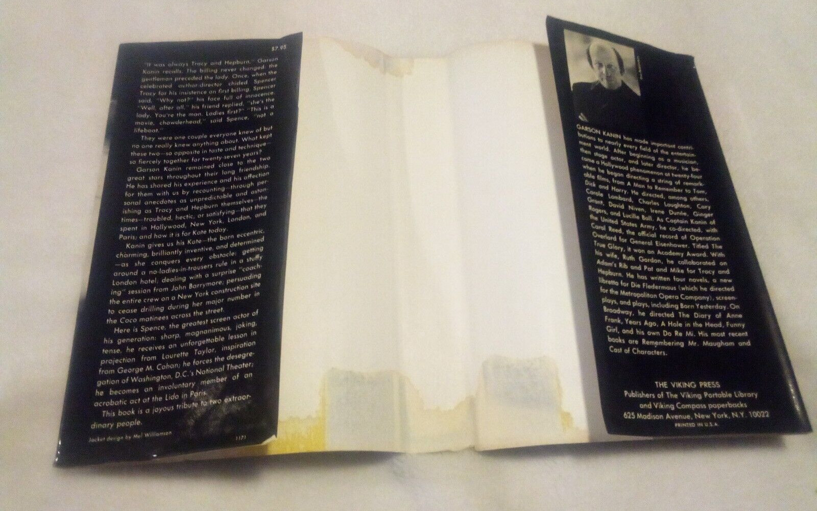 Spencer Tracy and Katherine Hepburn Memoir Director Carson Kanin Signed Vtg HC