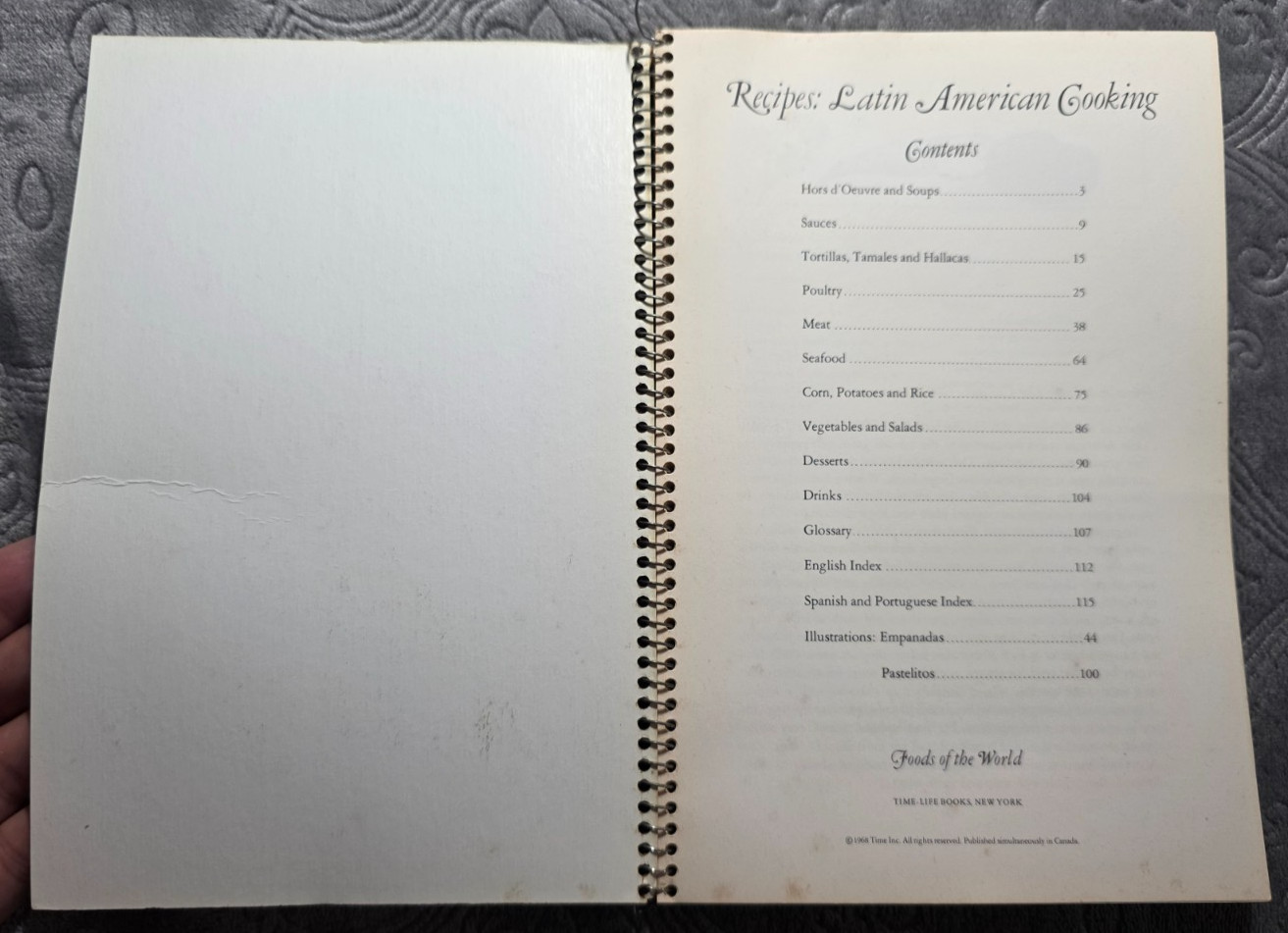 LOT 9 Time Life Foods of the World Recipes Cookbook Spiral Bound Vintage 1968-71