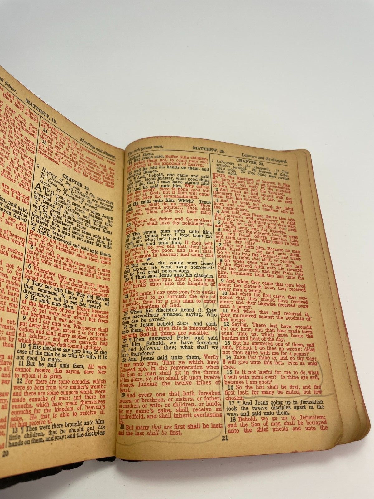 New Testament Red Letter Edition Our Lord & Savior Jesus Christ Bible 1900’s