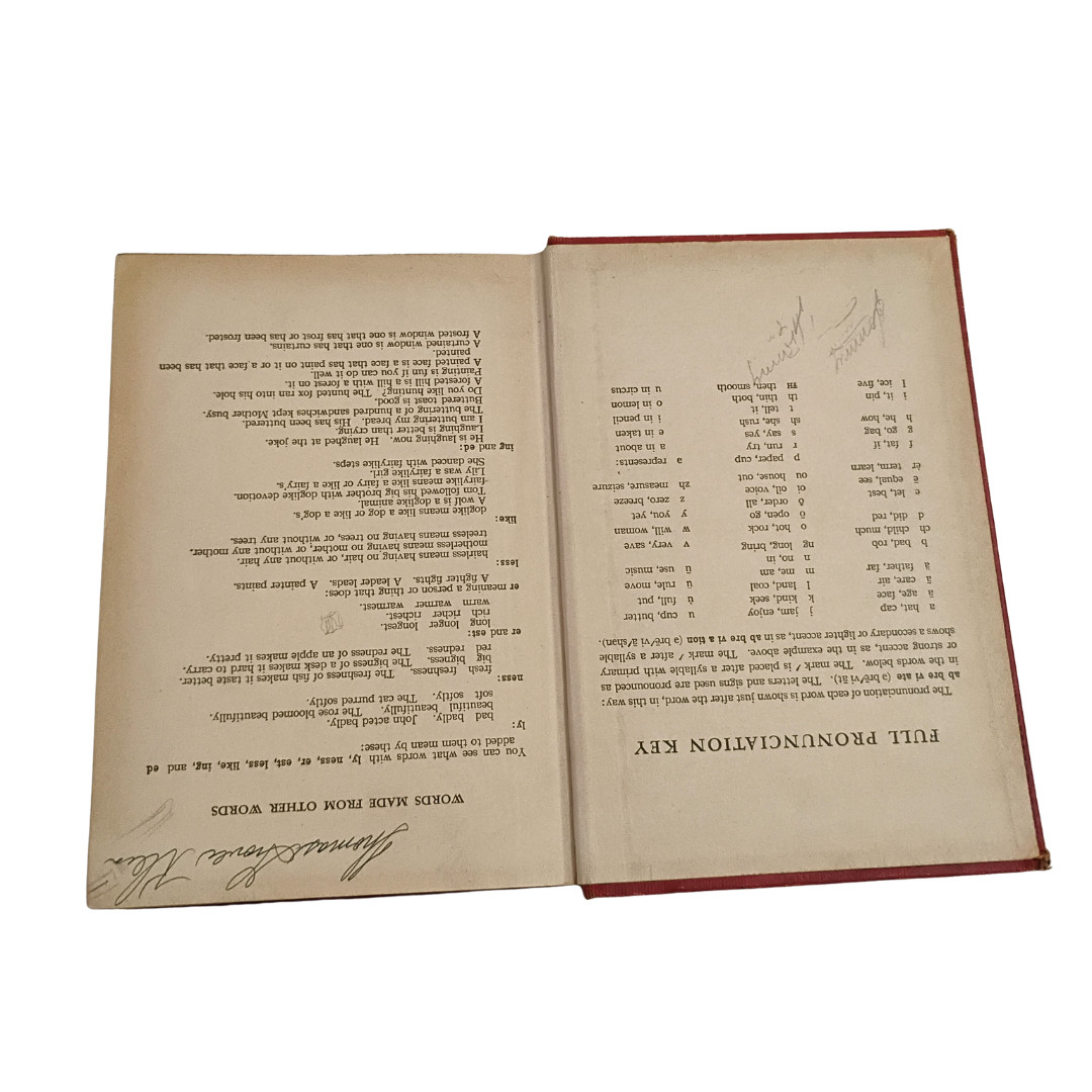 Rare Error – Mis-bound | 1942 Thorndike Century Junior Dictionary | Upside Down