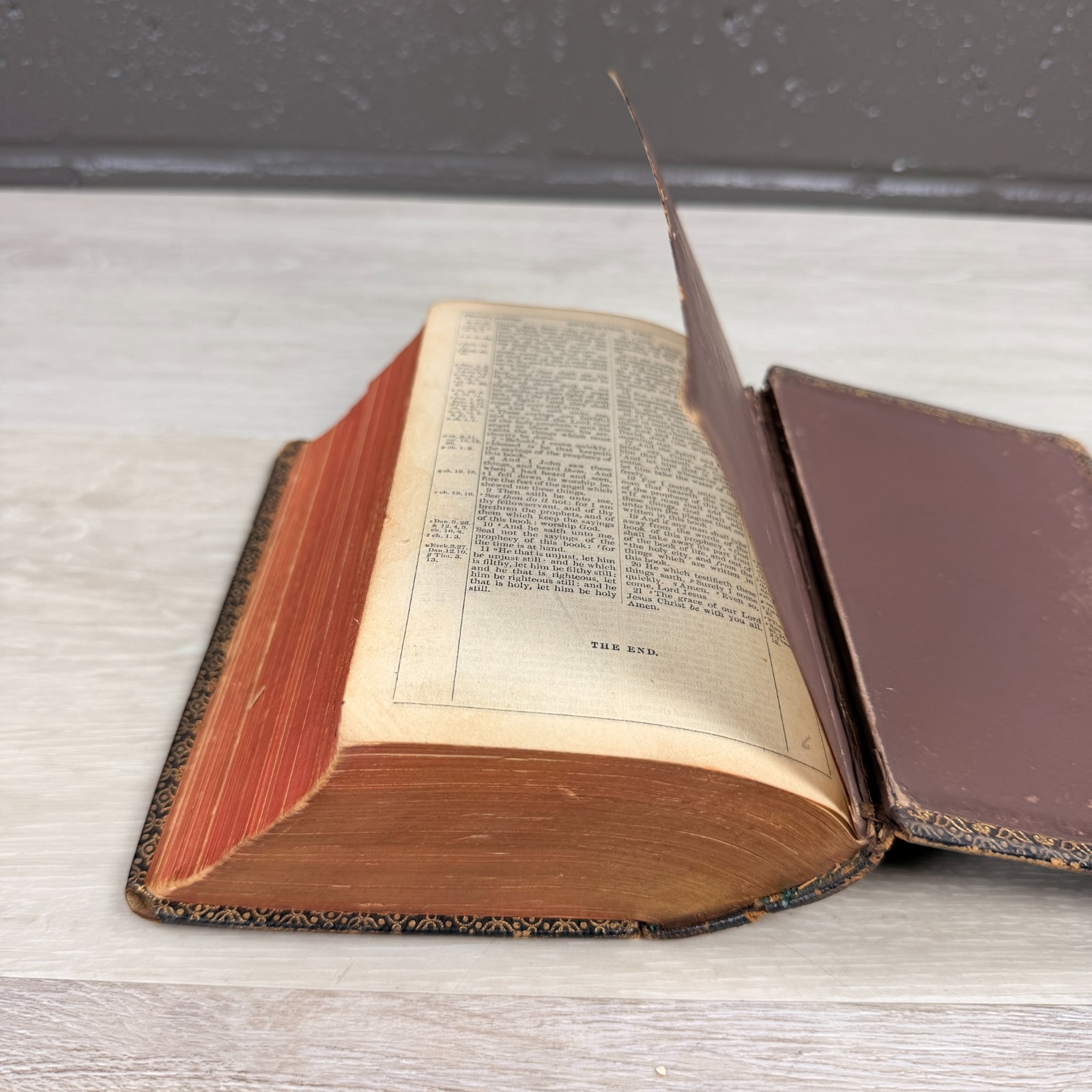 1875-1885 Oxford KJV Holy Bible Nonpareil 16mo Leather – Thomas Nelson & Sons NY