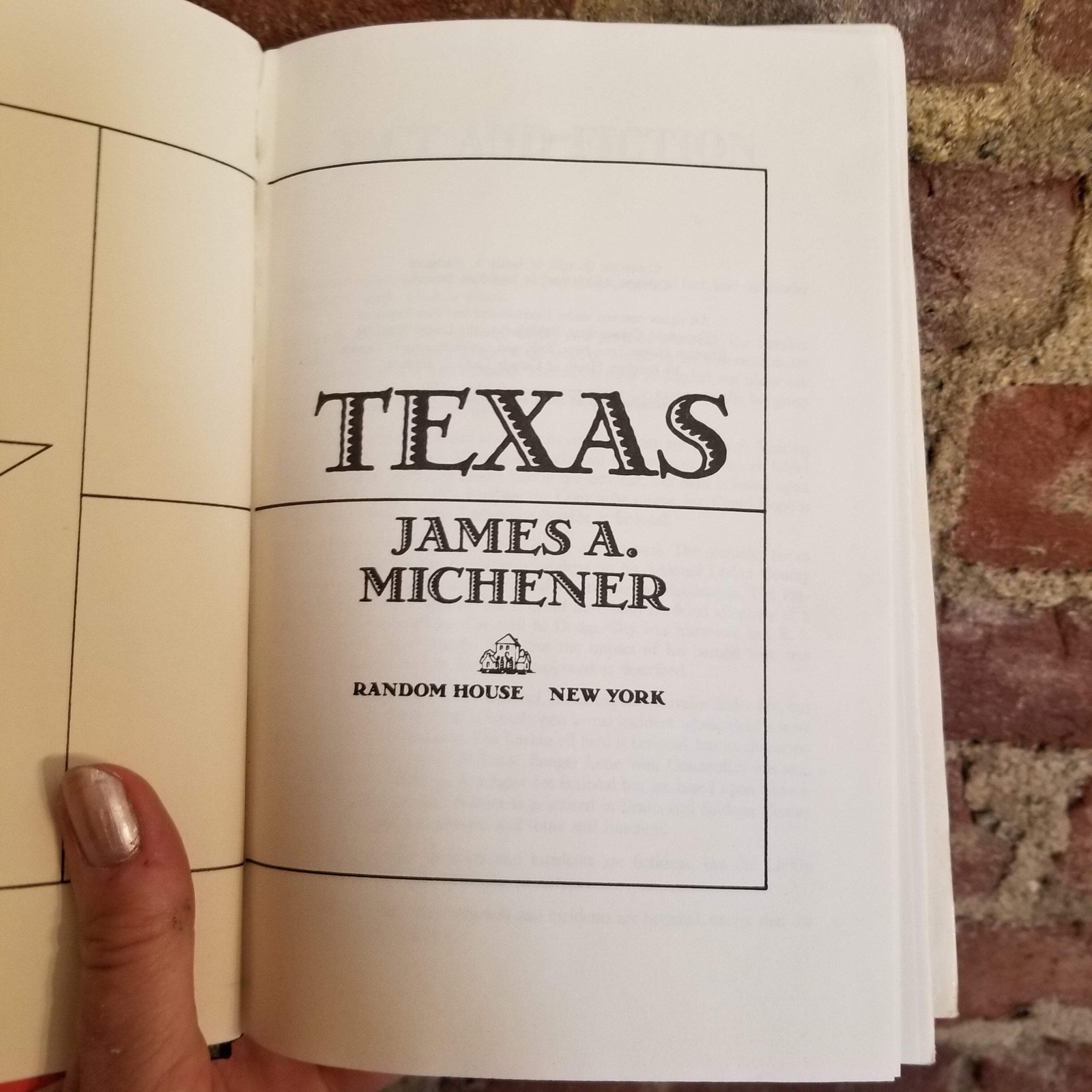 Texas – James A. Michener 1985 Random House Book Club Edition vintage hardback
