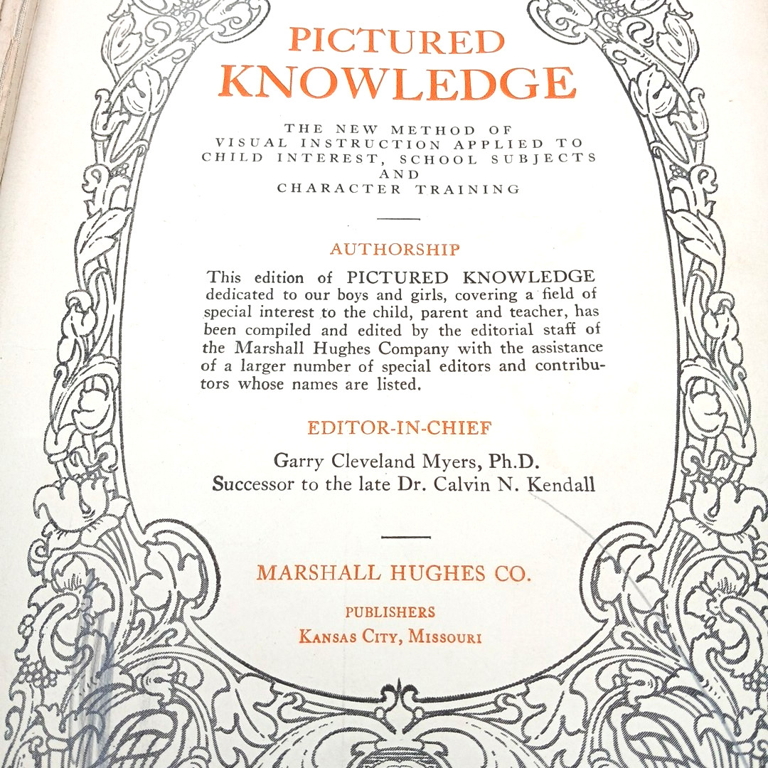 Pictured Knowledge Foundation Unit Science Nature World Helpers 2 book VTG 1939