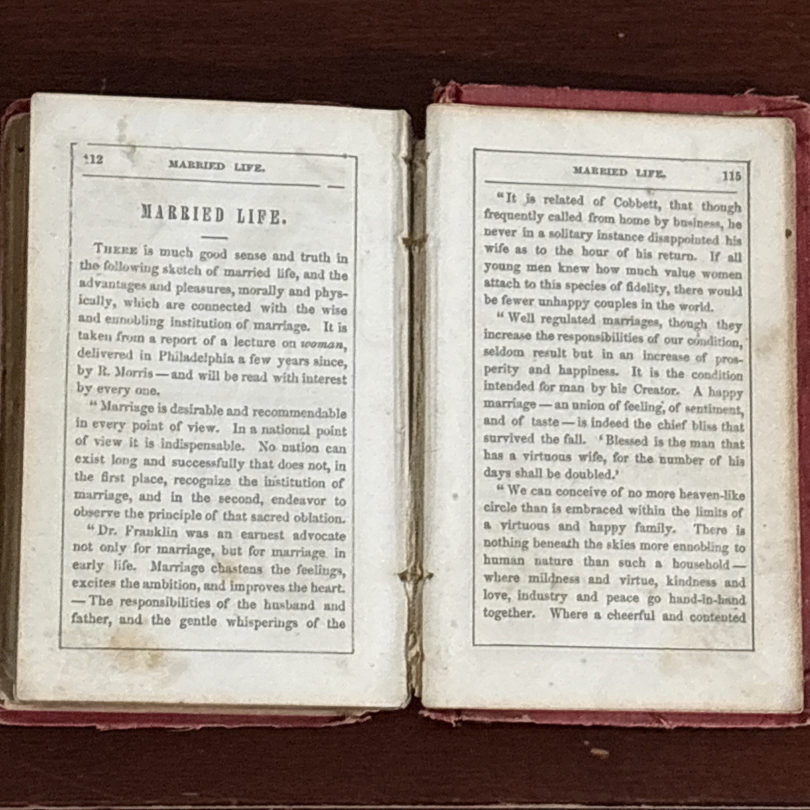 Antique “The Lady’s Token Or Gift Of Friendship”1848 Pocket Sized Literary Anual