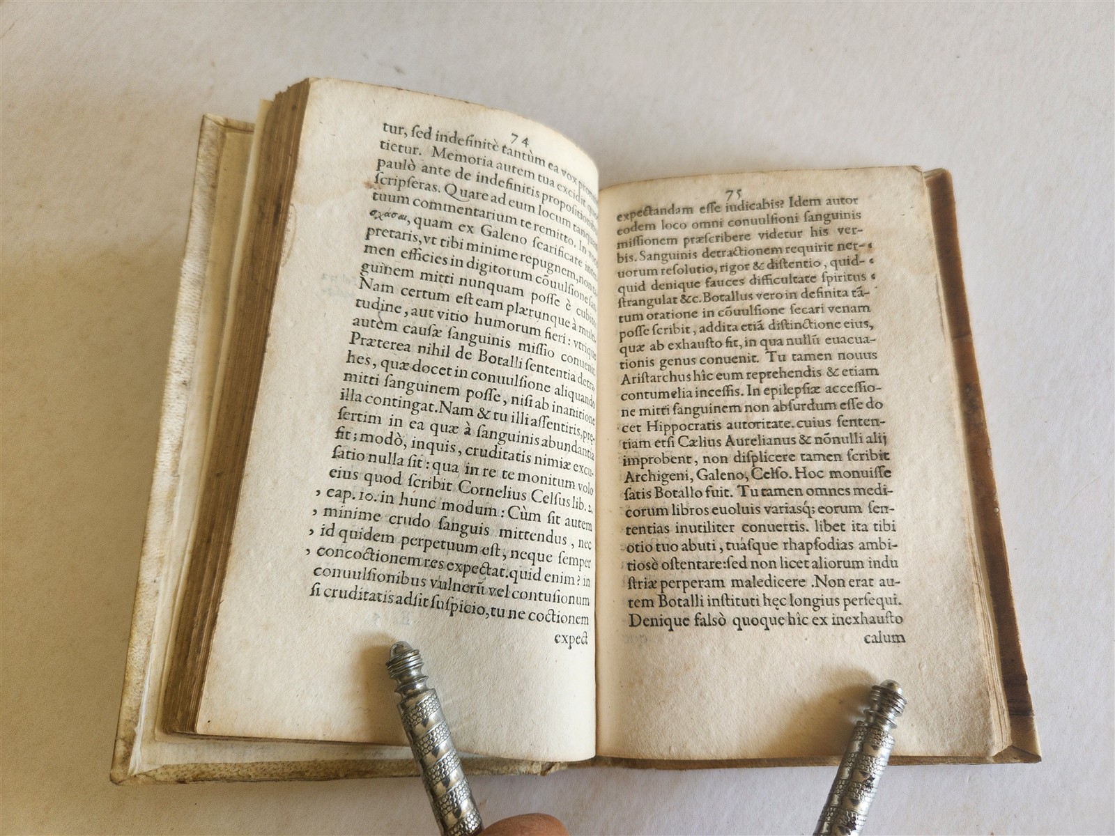 1579 MEDICAL BLOODLETTING TREATISE by Georgii Caspii ANTIQUE rare