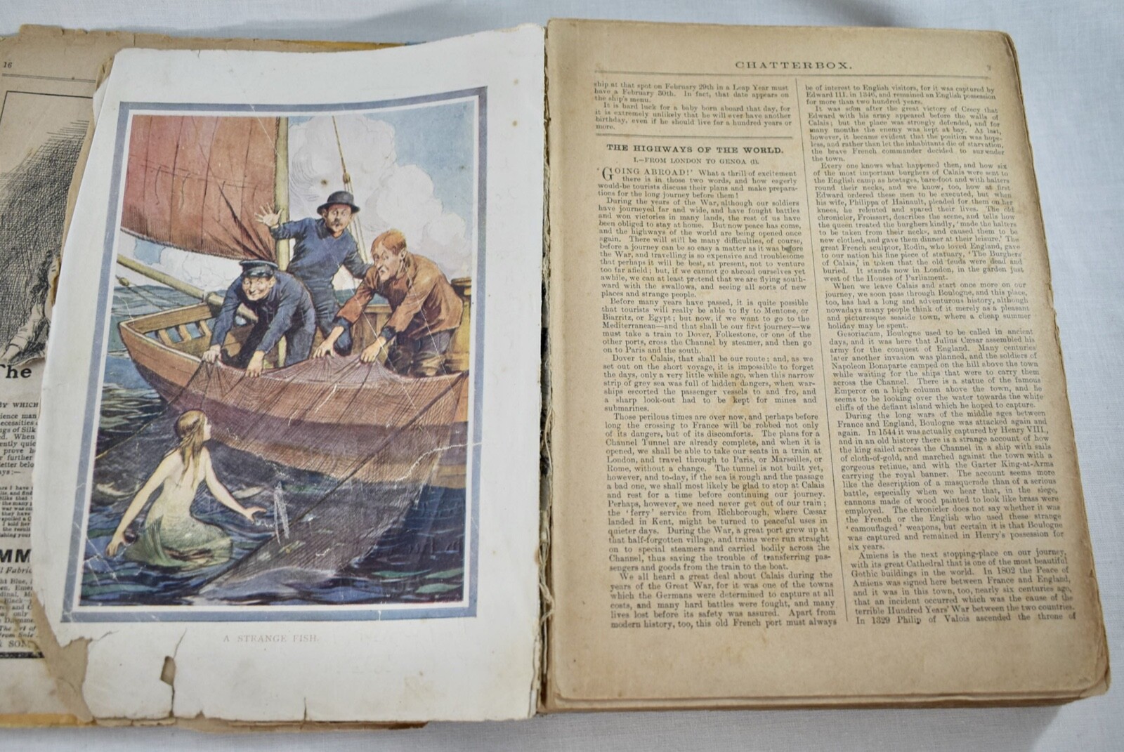 ANTIQUE CHATTERBOX HARDBACK CHILDRENS MAGAZINE BOOK c1920