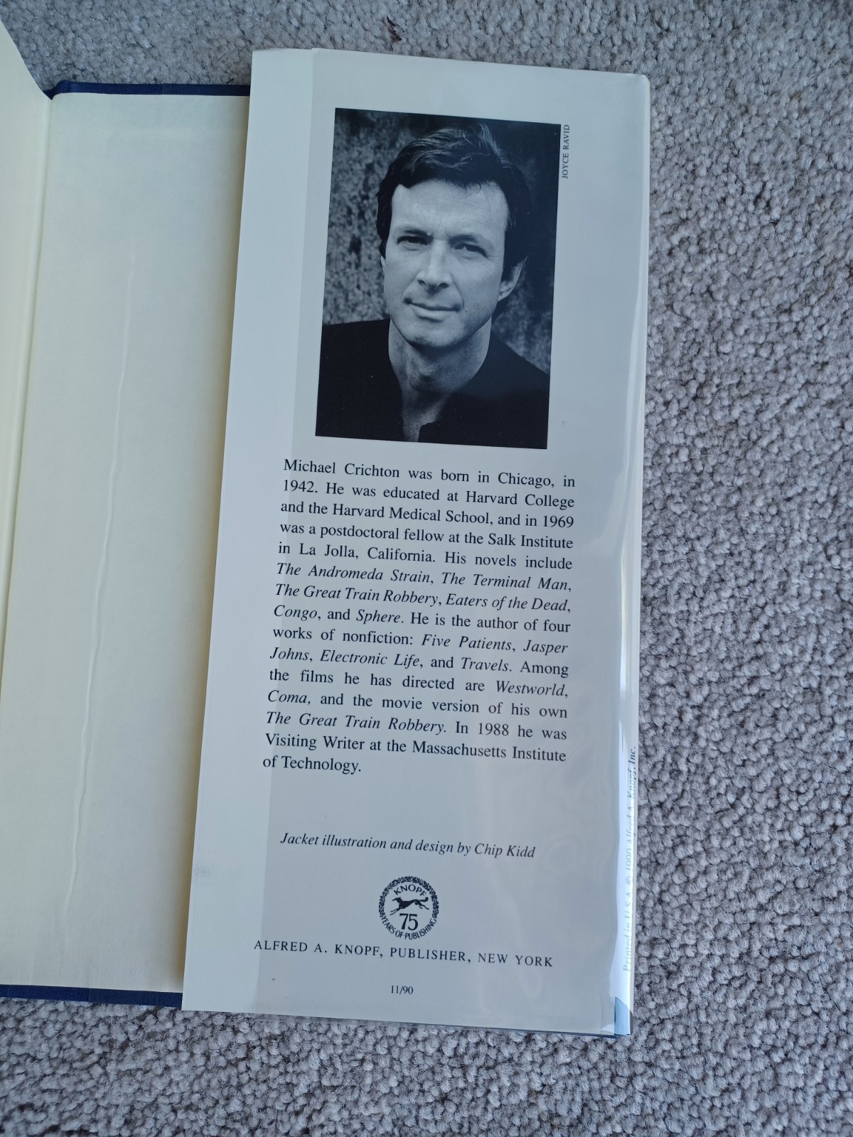 Jurassic Park first printing by Miachael Crichton in mint condition